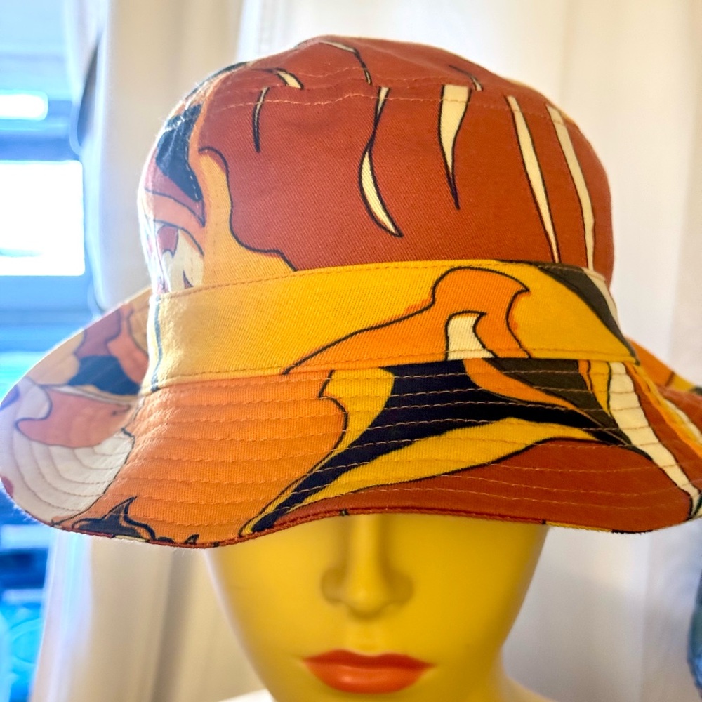 💯AUTH D&G Colorful Abstract Beach Hat Made in Italy 🇮🇹 - Picture 3 of 10